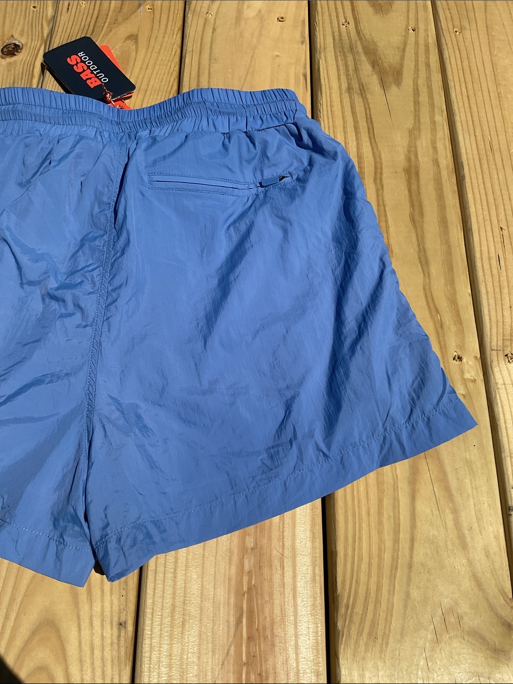 NWT Bass Outdoor Women’s Packable High Rise EBB&Flow Shorts In Blue Size Small - Picture 6 of 8